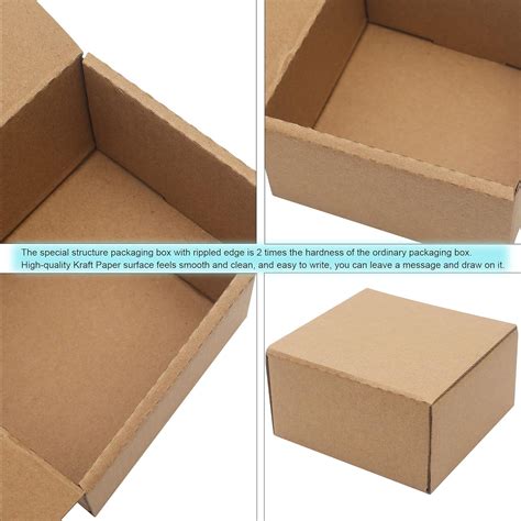 Buy 10 Pack Small Shipping Boxes 4x4x2'' Corrugated Small Cardboard ...