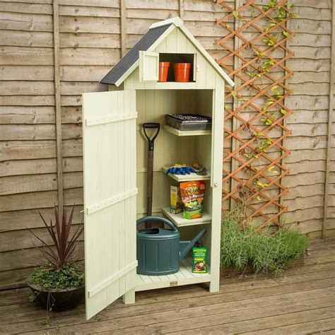 CHRISTOW Small Garden Shed, Tall Slim Wooden Outdoor Storage Shed ...