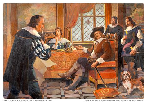 Lord Baltimore Receiving the Grant of Maryland from King Charles I ...