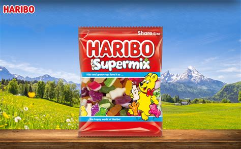 HARIBO Supermix Fruit and Milk Flavour Gummy Candies, 160 gm, Blue ...