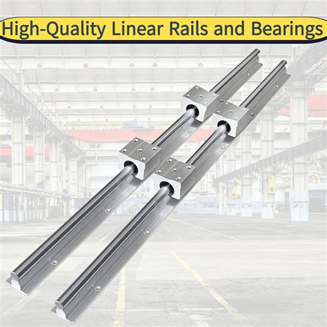 Buy 2Pcs SBR20-200mm Linear Fully-Supported Rail and 4Pcs SBR20UU Block ...