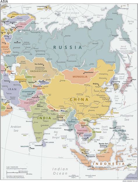 Map of continents : Asia