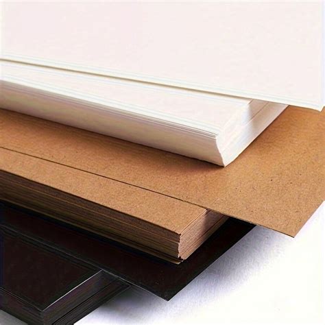 20/50 Sheets 250gsm Thick Double-Sided Matte Hard Cardboard White Black ...