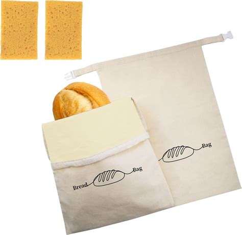 Amazon.com: Linen Bread Bags for Homemade Bread – Easy to Clean Large ...