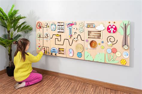Large Busy Board Set of 5 Panels in Pastel Colors for Kids Waiting Room ...