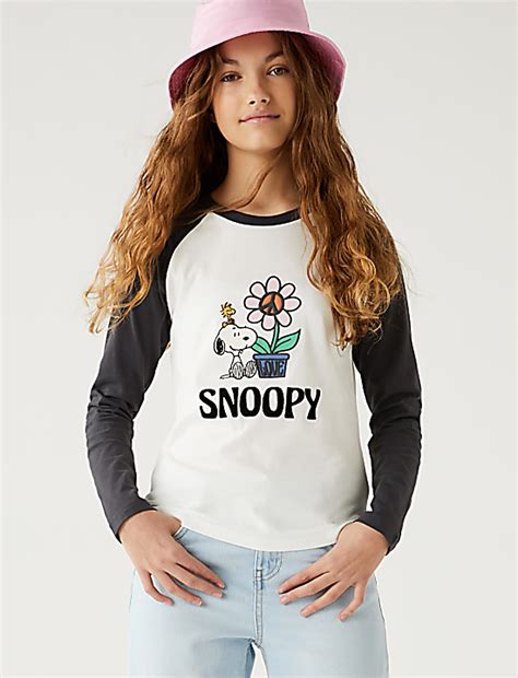 Buy Pure Cotton Snoopy™ Top at Marks & Spencer