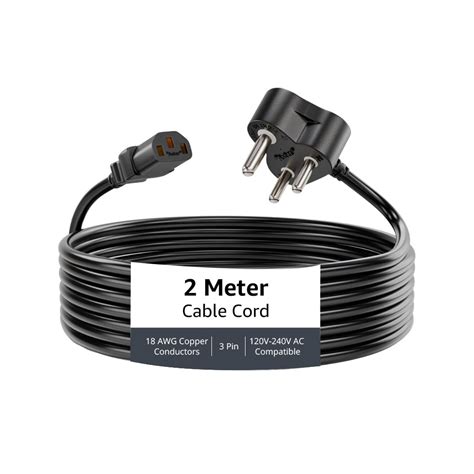 Buy Aster Power Cord 2M Reliable Replacement Power Cable with India ...