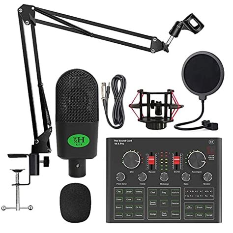 Bakeey K18 Condenser Microphone Set with V9X PRO Live Sound Card DSP ...