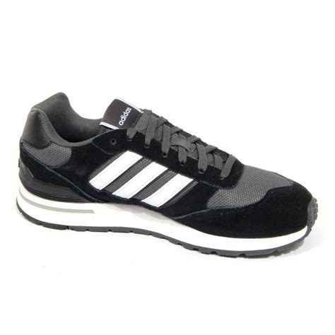 H2600 sneaker uomo ADIDAS RUN 80s man fabric/suede shoes black/grey