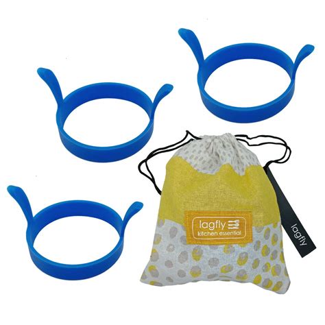 Buy lagfly Silicone Egg Ring Egg Poacher Mould - Pack of Three (3 Rings ...
