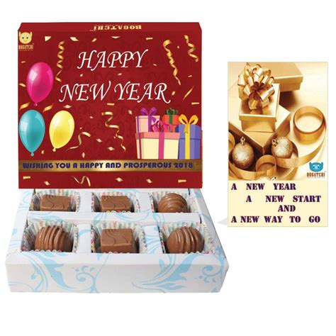 BOGATCHI Happy New Year Gift Pack Chocolates, 6pcs | Free Happy New ...
