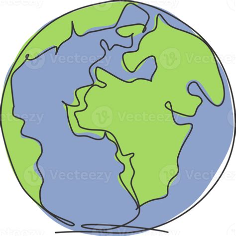 World globe earth. Single continuous line round global map geography graphic icon. Simple one ...