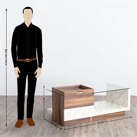 Buy Antonio Glass Top Coffee Table - Brown and White from Home Centre ...
