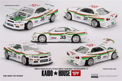 KAIDO HOUSE X MINI GT 1:64 Diecast Model Car - Nissan Skyline GT-R (R34) TAMIYA x KAIDO HOUSE ...