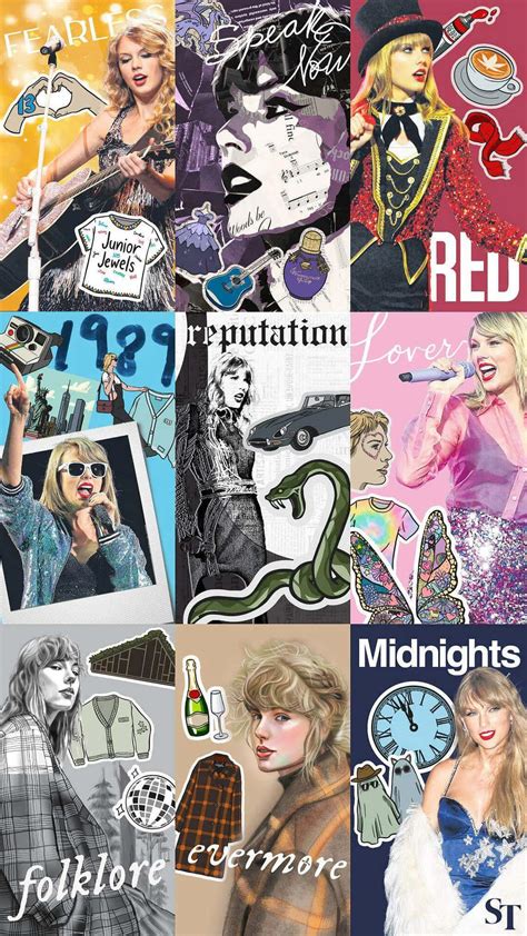 [100+] Taylor Swift Collage Wallpapers | Wallpapers.com