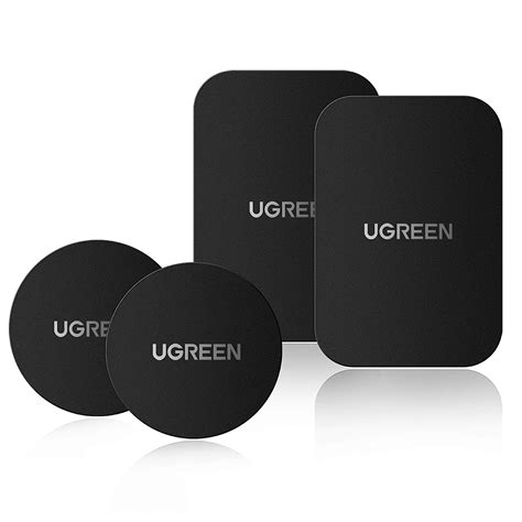 UGREEN Metal Plate for Cell Phone, Magnetic Strong Adhesive Sticker, 2 ...
