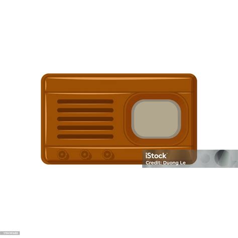 Vintage Tv 40s Illustration Flat Vector Stock Illustration - Download ...