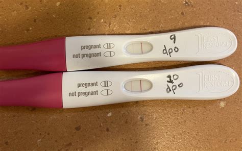 9dpo v 10 dpo | cycle day 30 | first response at home pregnant test : r ...