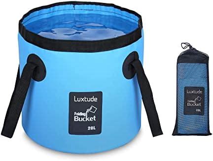 Luxtude Collapsible Bucket with Handle, 5 Gallon Bucket (20L), Portable ...