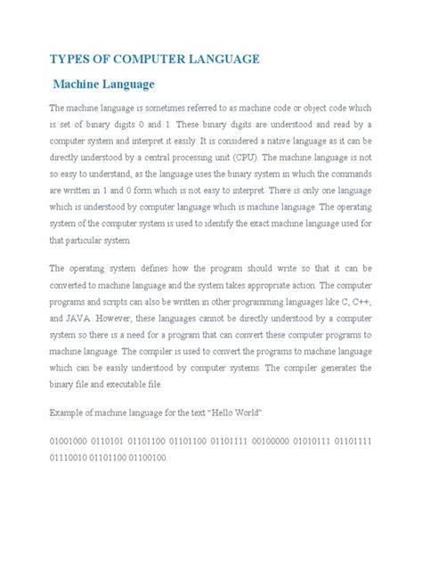 Image result for What Is Computer Language and Its Types