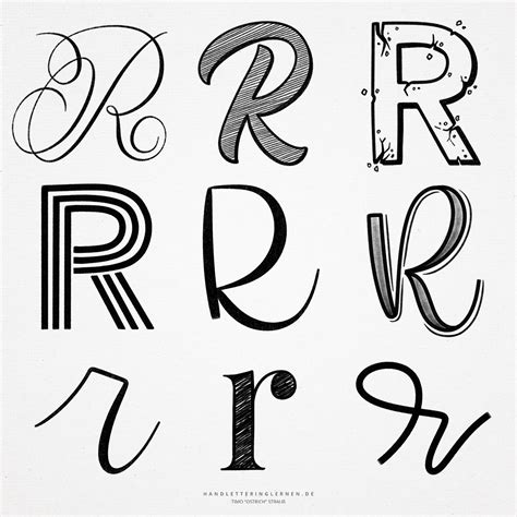 Alphabet R In Different Styles