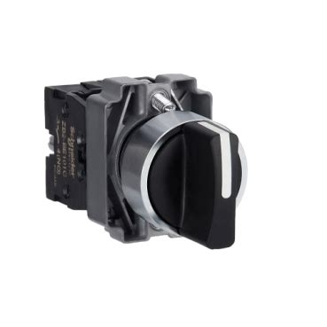 XB2BD53C - Complete selector switch, Easy Harmony XB2, metal, black ...