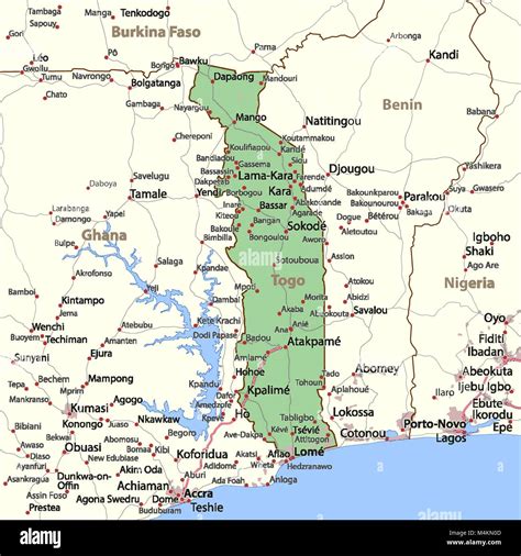 Togo map hi-res stock photography and images - Alamy