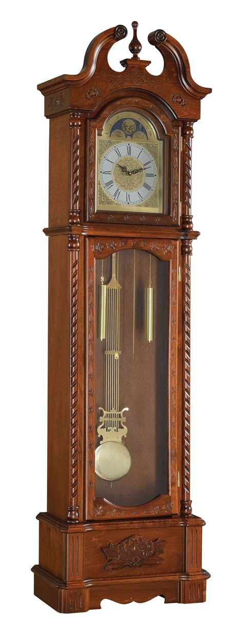 Acme Quincey Grandfather Clock in Dark Oak Finish 97085 - Walmart.com
