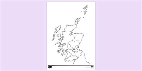 Scotland Map Colouring Sheet | Colouring Sheets