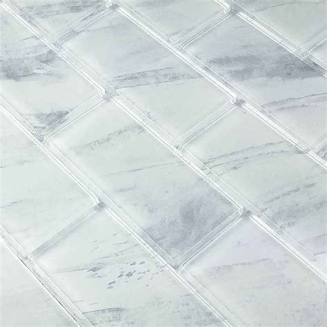 Glass Subway Tile Stratus White 2x4 | Mineral Tiles
