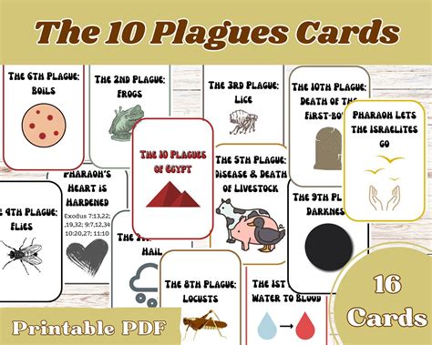 10 Plagues Ten Plagues Bible Ten Plagues Of Egypt Bible Flash Cards