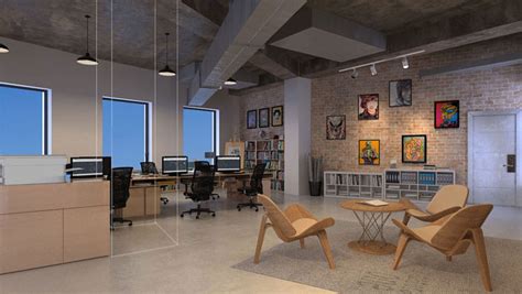 50万580平米工业办公空间装修效果图,红星美凯龙办公室装修案例效果图-齐家装修网