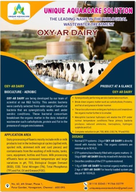 Dairy Wastewater Treatment Aerobic Bio Culture Manufacturer, Supplier ...