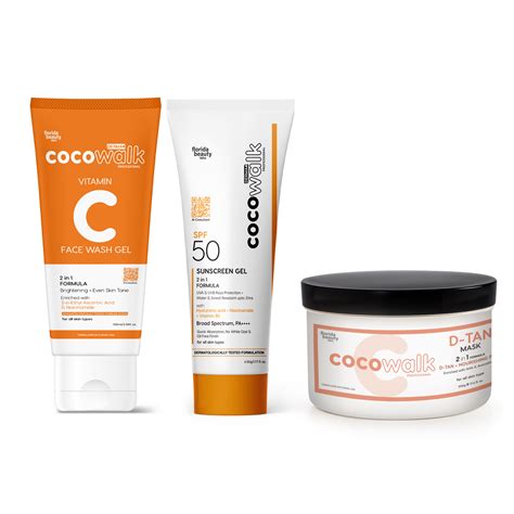 Combo Offer: Cocowalk D-Tan Mask 500g, + Sunscreen Gel SPF 50 PA++++ 5 ...