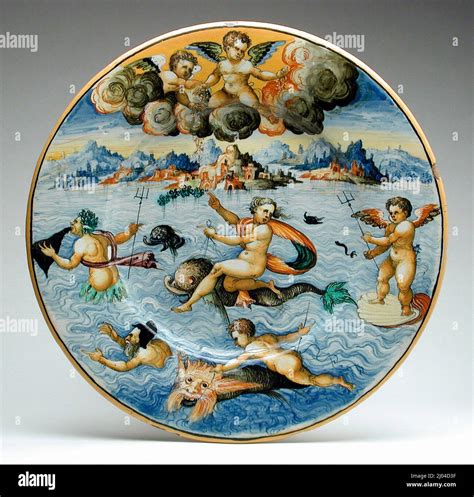 Charger with the Triumph of Galatea. Italy, Urbino, 1550-1575 ...