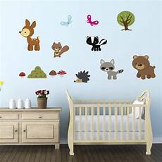 Woodland Wall Stickers by Woodland Animals Fabric Wall Stickers By Mirrorin Woodland Wall Stickers