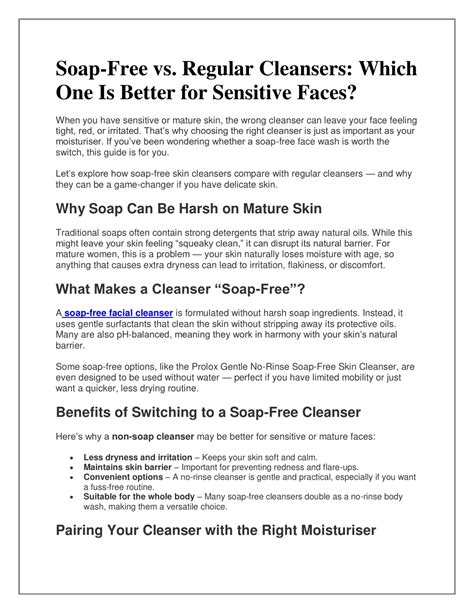 PPT - Soap Free Skin Cleanser | Gentle Daily Care by Prolox PowerPoint ...