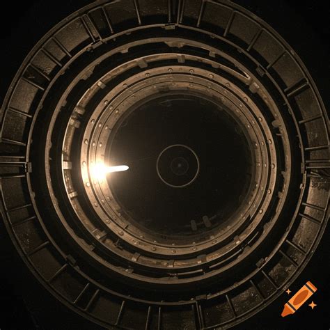 Sci-fi space mine wall with detailed texture, reminiscent of 2001 Space ...