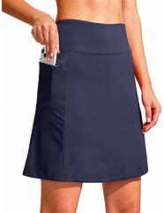 Image result for Urban Coco Women's Ruched High Waist Knee Length Jersey A-Line Stretchy Flared Casual Skirt