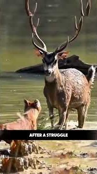 Ruthless Dhole Pack Outsmarts a Trapped Wild Deer! #nature #hunting #wildlife #survival