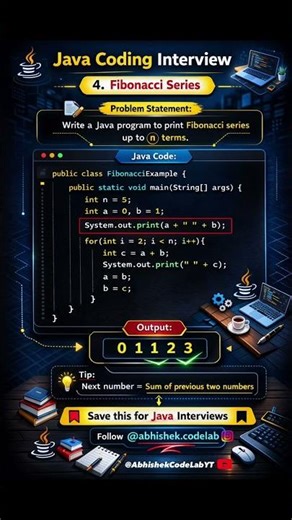 Fibonacci Series Program | Java