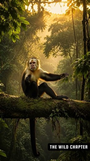 Life in the Amazon Rainforest 🌿 | Wild Capuchin Monkey in Its Natural Habitat
