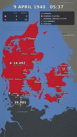 Germany invades Denmark in 6 hours – 9 April 1940 #history #ww2 #denmark