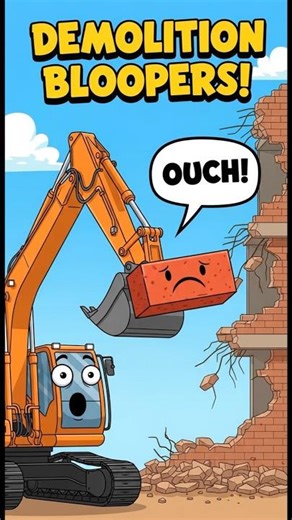 Building Gone Bye-Bye: Excavators Play Tetris with Bricks, Can't Fit the Last Piece In!