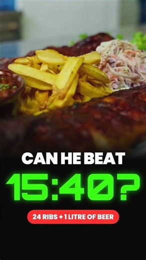 Can One Man Break a 24-Rib Record Nobody Has Beaten? 😳🍖 (@BeardMeatsFood/YT)