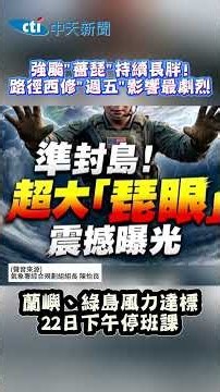 強颱"薔琵"持續長胖!路徑西修“週五"影響最劇烈
