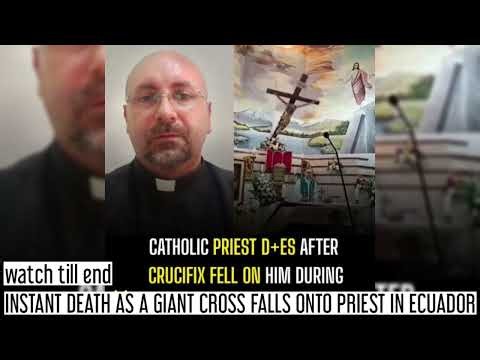Priest Dies INSTANTLY As Giant Crucifix Crushes Him During Live Mass😭 - Details with Video