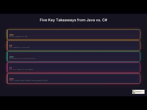 Java vs C# | Quick Explainer