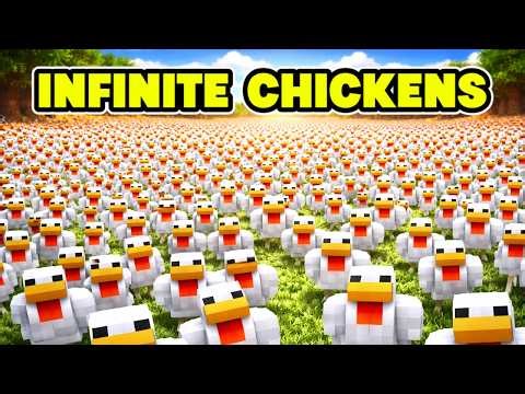 What Happens When You Spawn INFINITE CHICKENS in Minecraft?
