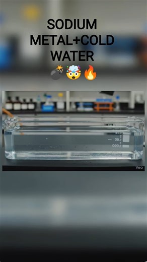 Sodium metal ko Pani me gir gane se kya hogya 🤯💣🔥. Na+H20→NaOH+H2↑. #reation #chemistry #science .